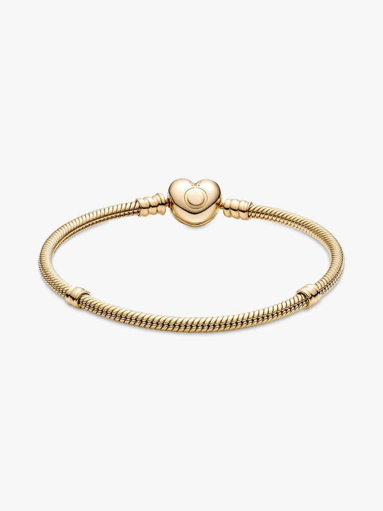 Pandora Moments Heart Clasp Snake Chain Bracelet