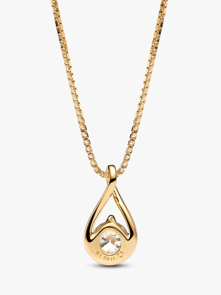 Pandora Infinite 14k Gold Lab-grown Diamond Pendant Necklace
