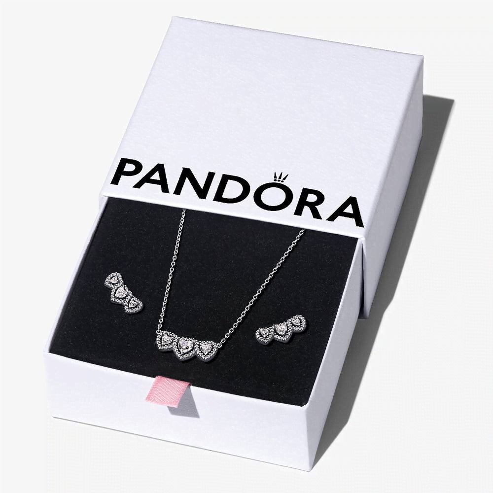 Halo Heart Trio Jewelry Gift Set