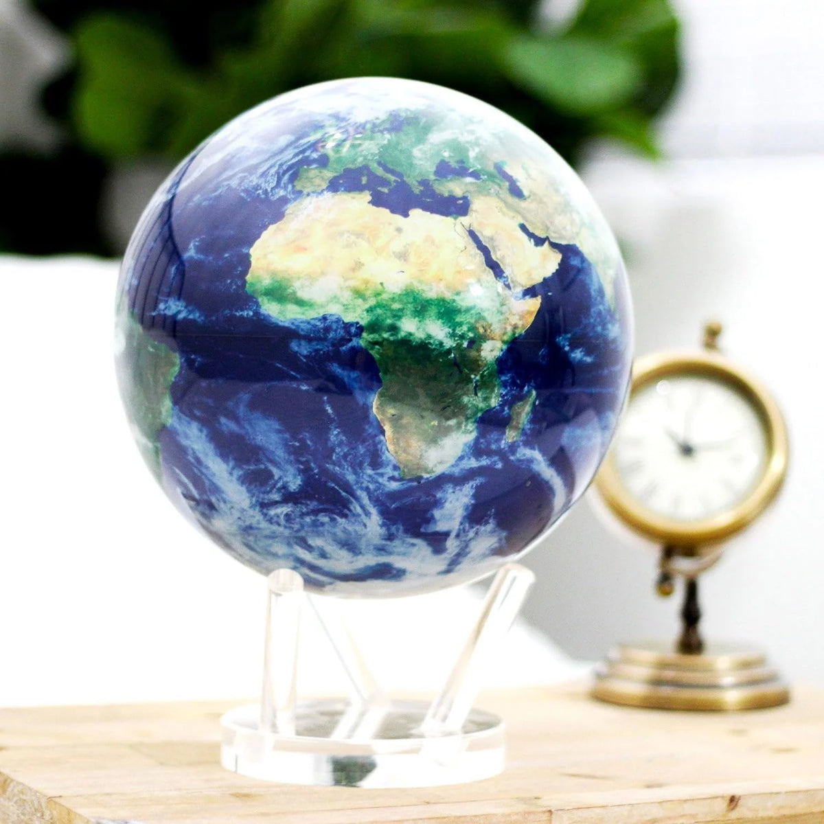 MOVA Self-Rotating Globe Earth With Clouds, 4.5 in - Light Powered