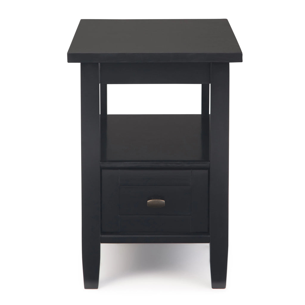 Solid Wood Narrow Side Table, 14 in Wide, 24 in D x 14 in W x 20 in H