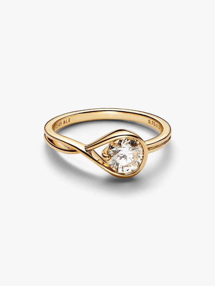 FINAL SALE - Pandora Infinite 14k Gold Lab-grown Diamond Ring