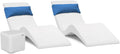 Aqua Chairs In-Pool Chaise Lounger, Classic White, 2-Pack, 66in D x 22in W x 24in H - Up To 9in Water Depth