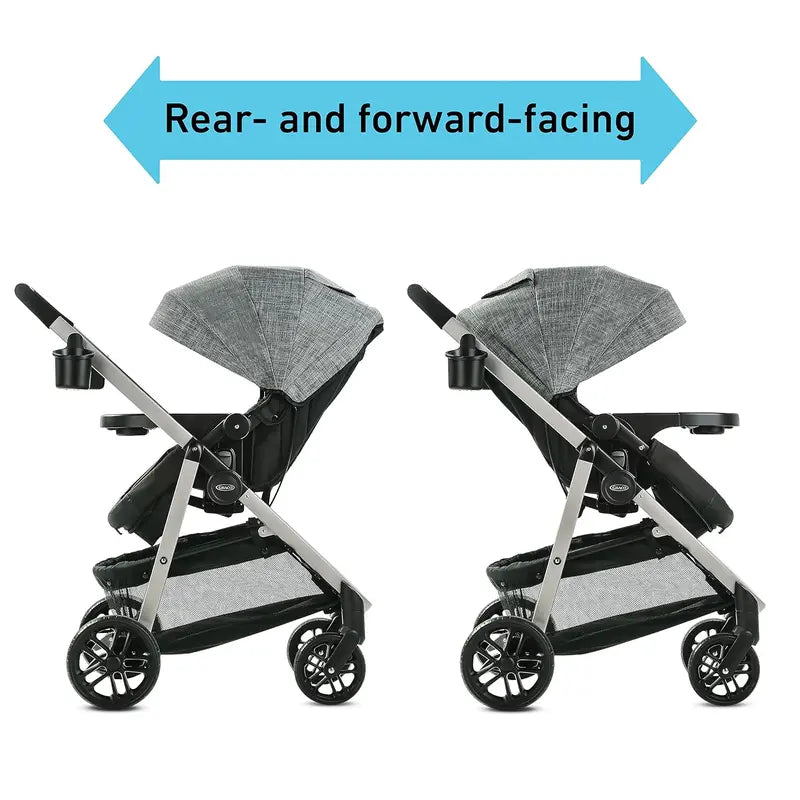 Graco Modes Pramette 3-in-1 Travel System With SnugRide 35 Lite DLX Infant Car Seat, Ellington