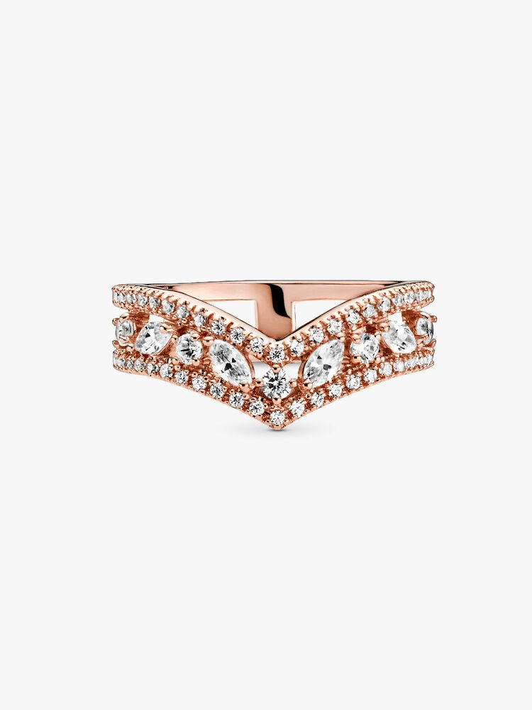 FINAL SALE - Sparkling Marquise Double Wishbone Ring