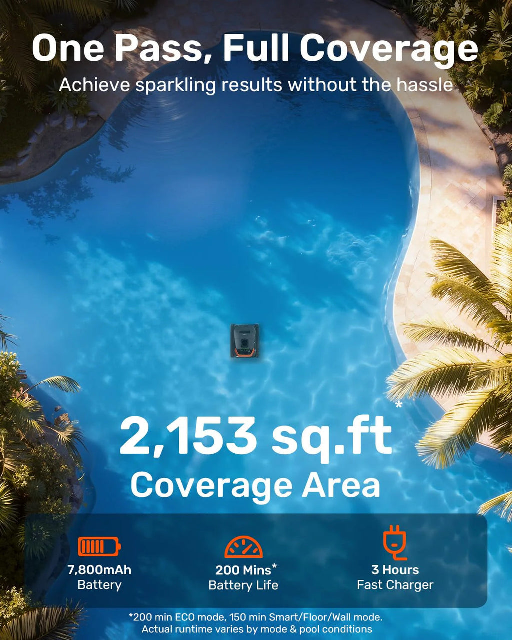 Cordless Robotic Pool Vacuum Cleaner With Smart Navigation And Wall And Waterline Cleaning