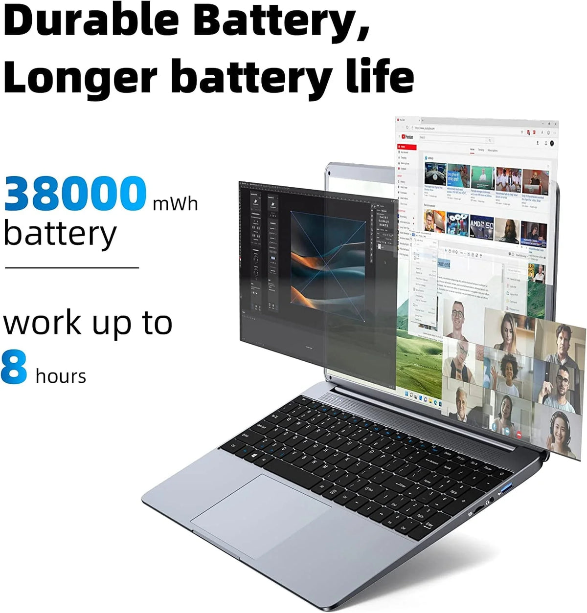 SGIN 15.6inch Laptop 12GB DDR4 512GB SSD Windows 11 Full HD 1920x1080 - X15