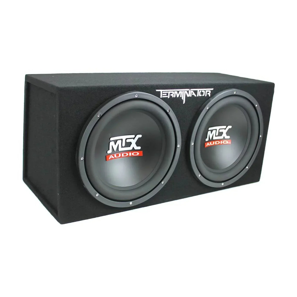 MTX TNE212D 12-Inch Dual Loaded Subwoofer Enclosure 2-Pack With Planet Audio AC1500.1 Amplifiers 2-Pack And Soundstorm AKS8 Wiring Kit