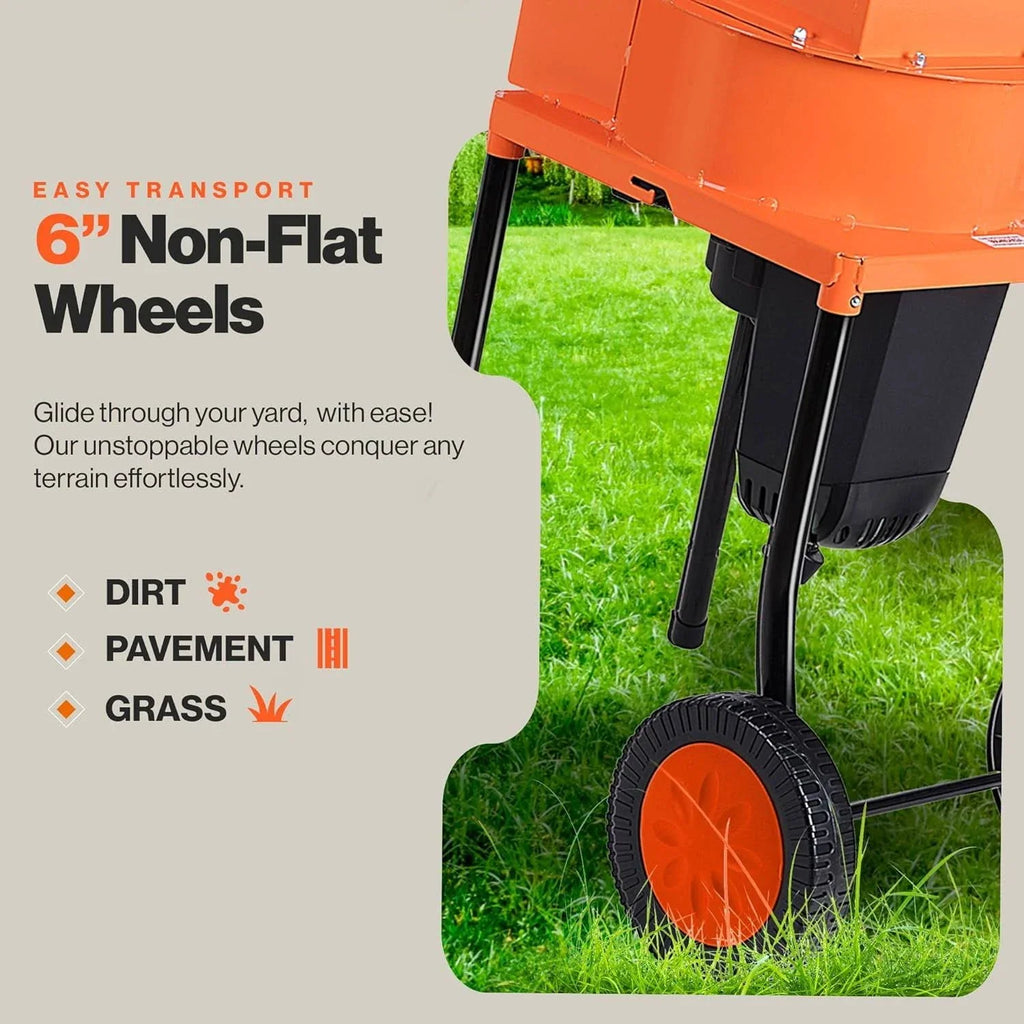 SuperHandy Electric Leaf Mulcher Shredder, 15-AMP 1800 Watt 120VAC - GUO056