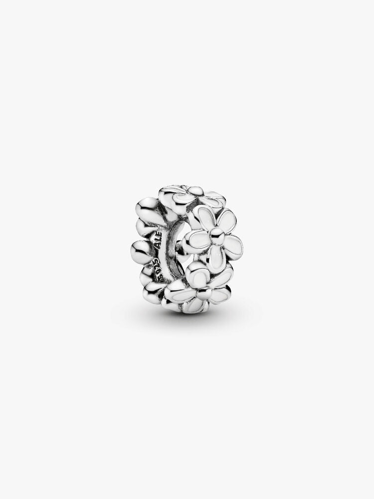 White Daisy Flower Spacer Charm