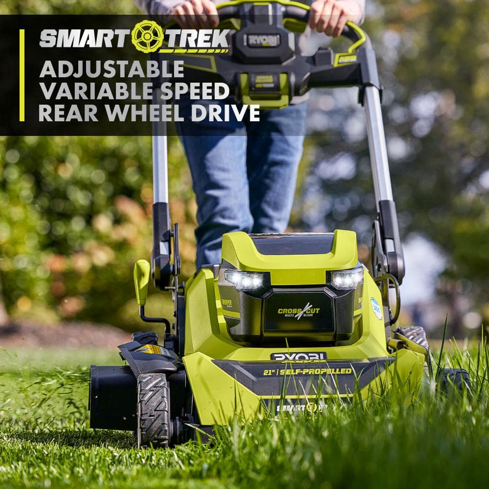 Ryobi 40V HP Brushless 21-in Self-Propelled AWD Lawn Mower With (2) 6.0Ah Batteries And Charger - RY401021