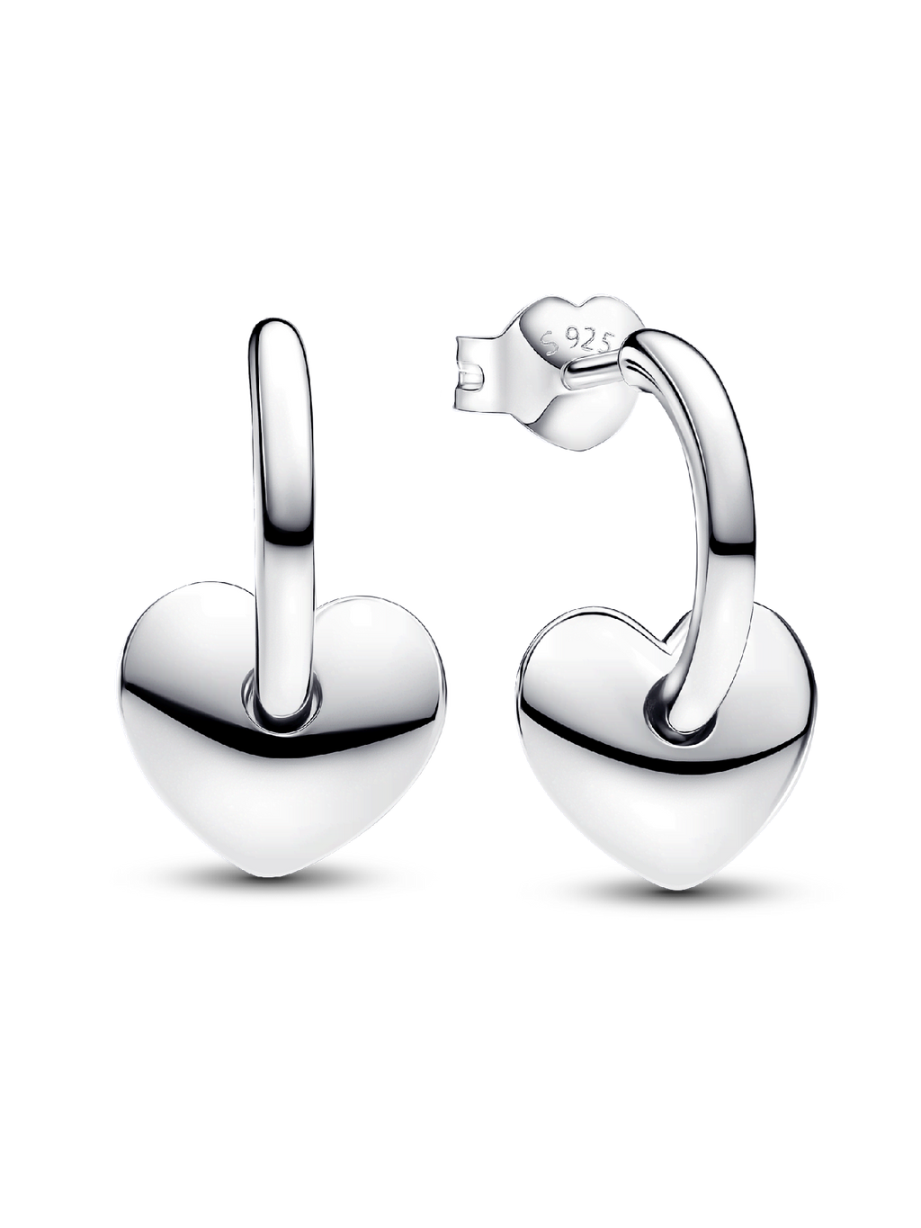 Heart Open Hoop Earrings