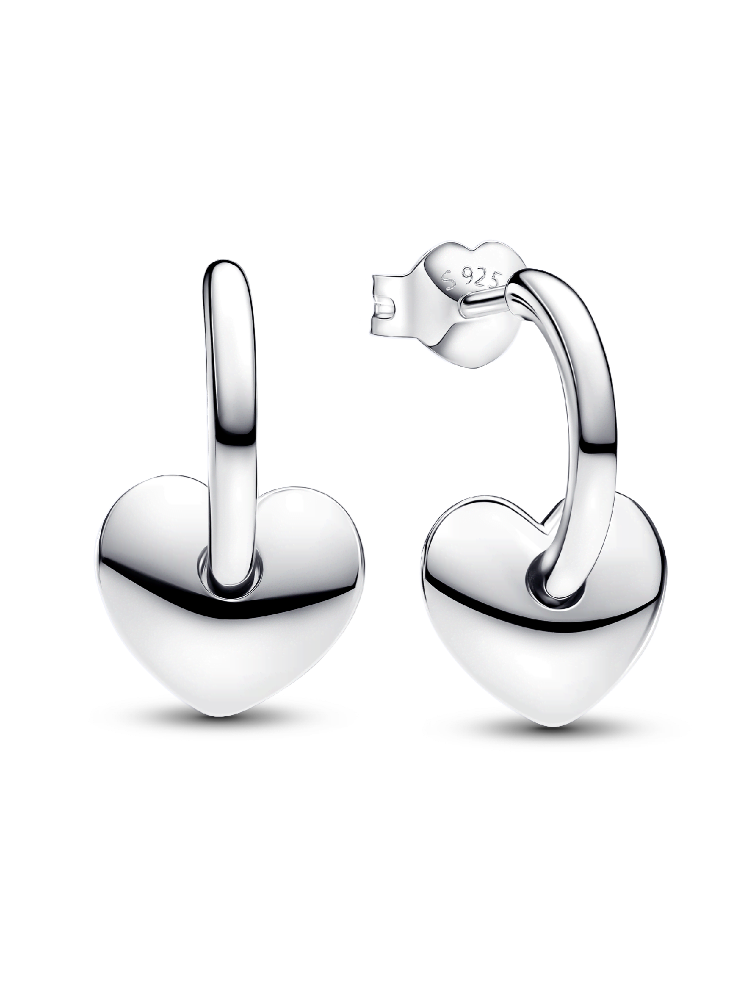 Heart Open Hoop Earrings