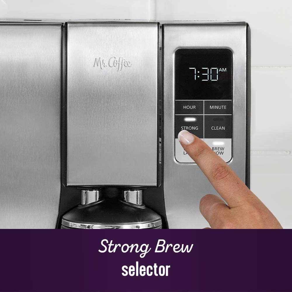 10-Cup Programmable Coffee Maker With Thermal Carafe And Strong Brew Selector