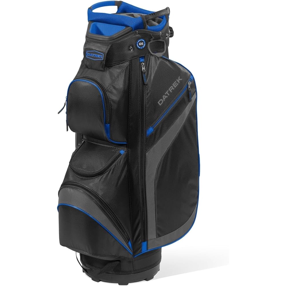 Datrek Cart Golf Bag, Black/Charcoal/Royal, 7 Dividers, 7 Pockets - DG Lite II