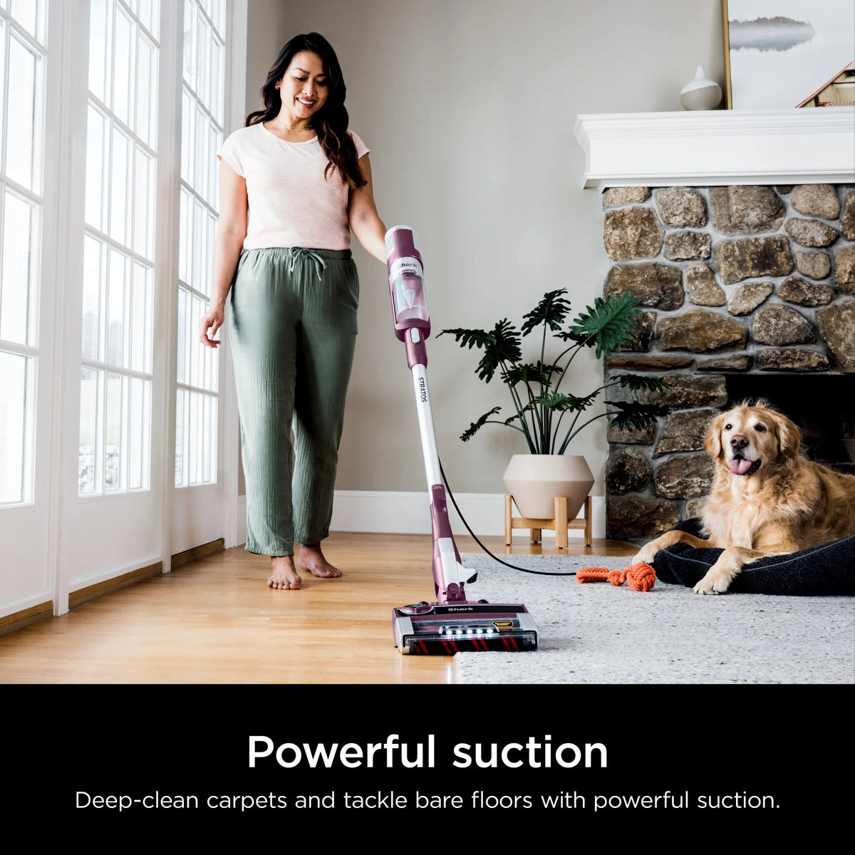 Shark Stratos UltraLight Corded Stick Vacuum With DuoClean PowerFins HairPro - HZ3000