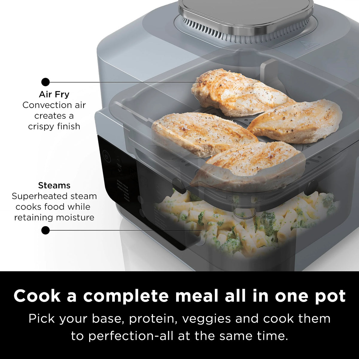 Ninja Speedi Rapid Cooker & Air Fryer, 6-Quart, Sea Salt Gray - SF301