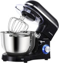 Aucma Stand Mixer 6.5-QT 660W 6-Speed Tilt-Head Food Mixer - Red