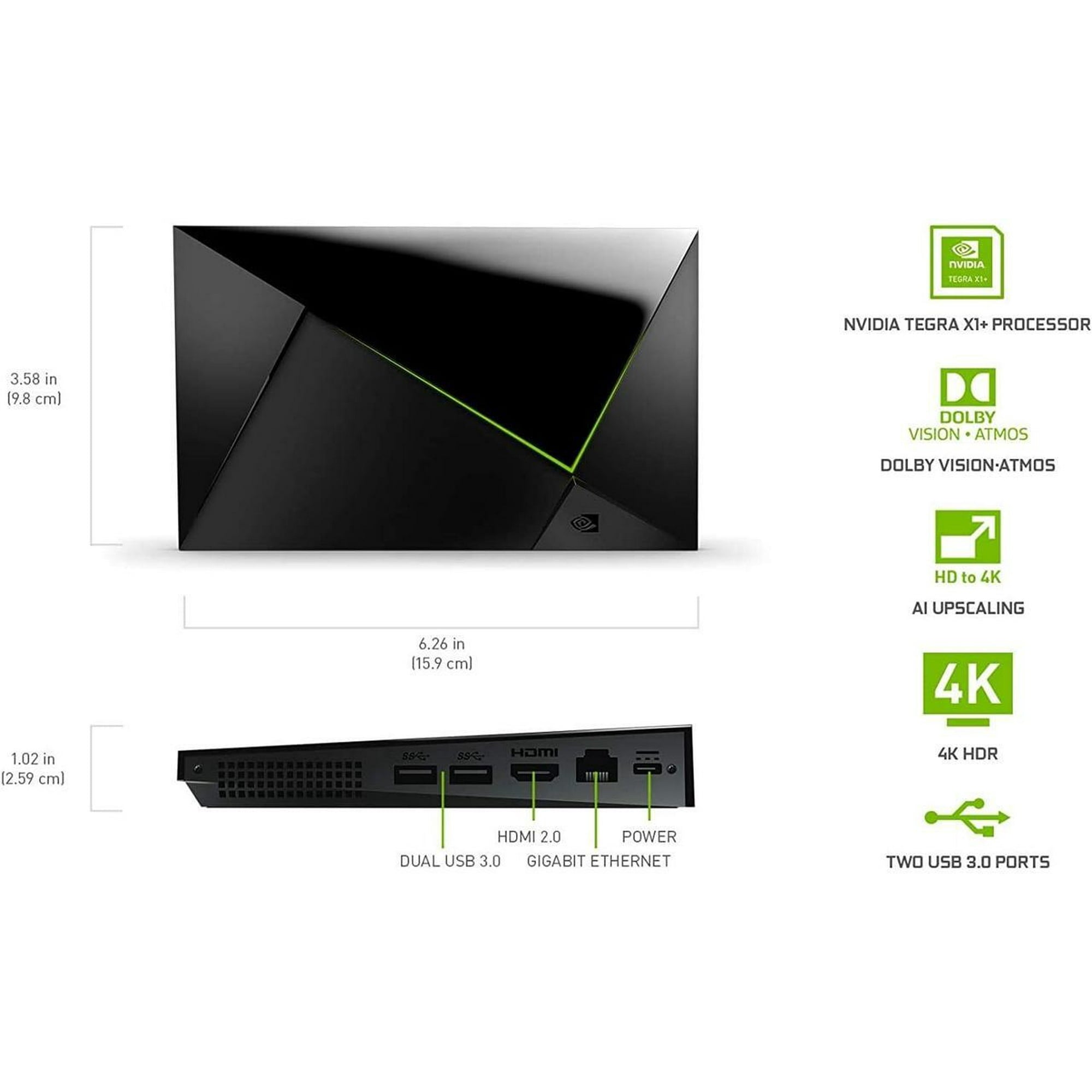 NVIDIA SHIELD TV Pro 4K HDR Streaming Media Player with AI Upscaling, Dolby Vision-Atmos, GeForce NOW Gaming, Google Assistant