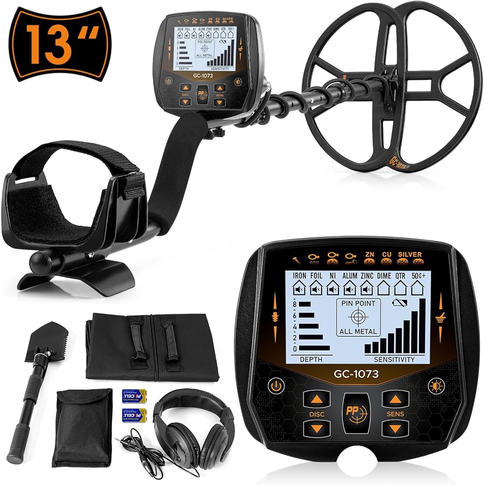13-Inch Professional Waterproof Metal Detector for Adults