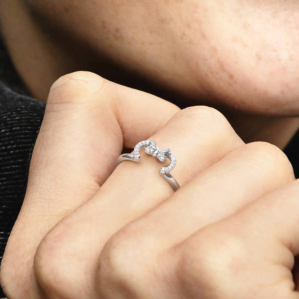 FINAL SALE - Disney Minnie Mouse Ears Silhouette Puzzle Ring