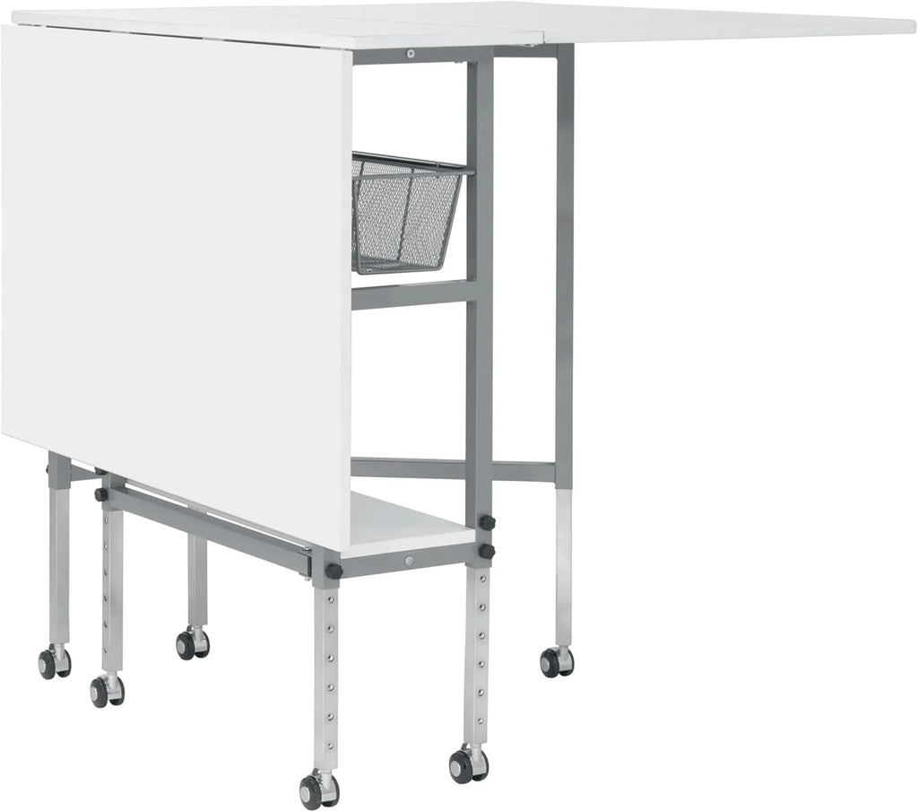 Sew Ready Hobby Cutting Table, 58.75 in x 36.5 in, White/Silver