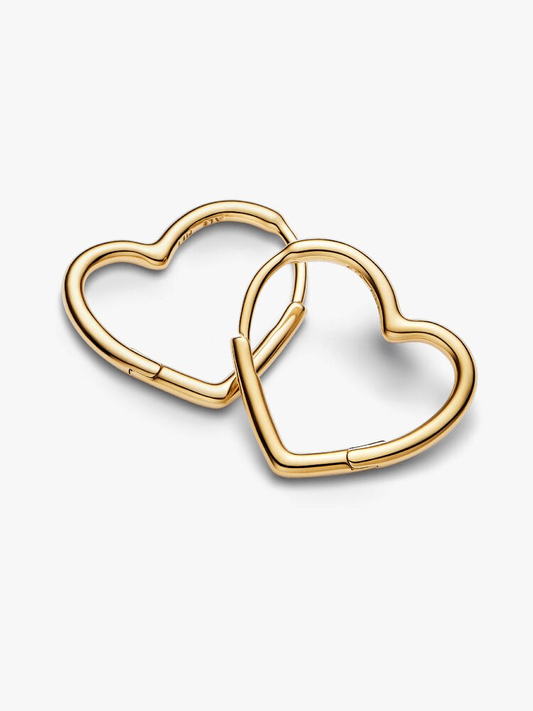 Asymmetrical Heart Hoop Earrings