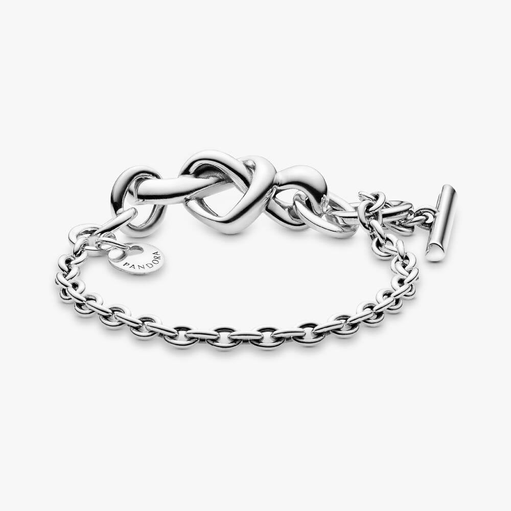 FINAL SALE - Knotted Heart T-Bar Bracelet