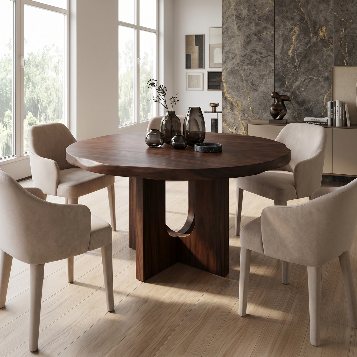 Contemporary Breakfast Table For Open Kitchen