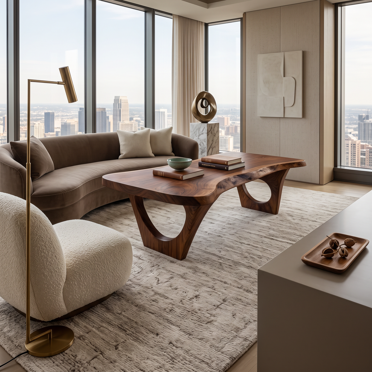 Contemporary Coffee Table Live Edge Design For Living Room