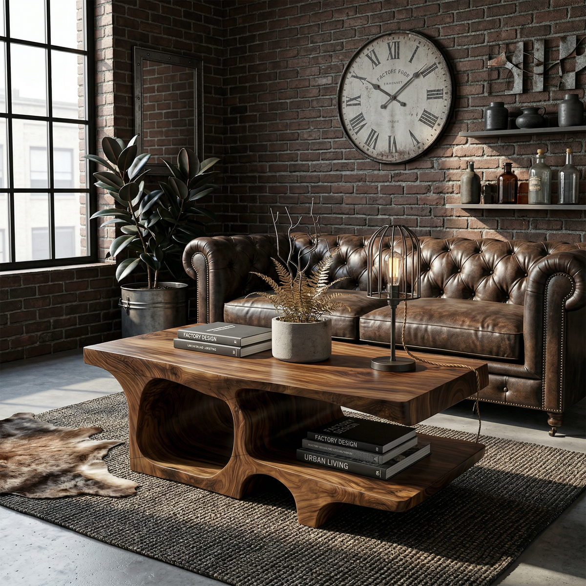 Coastal Wood Coffee Table For Beach House