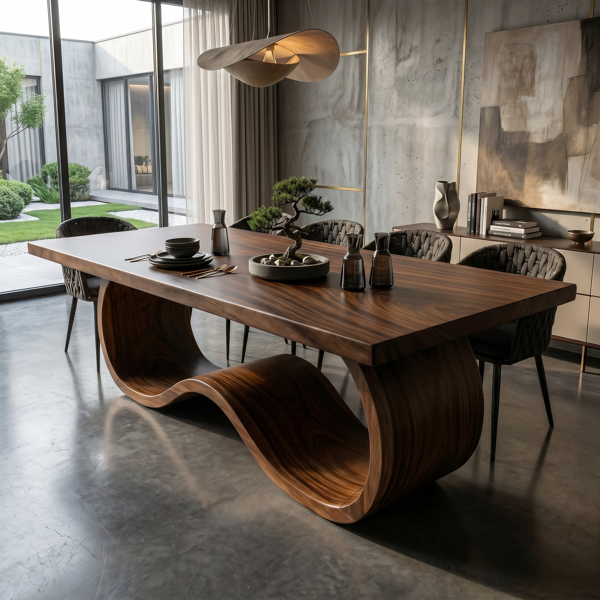 Boho Statement Table For Indoor Pool Dining Area