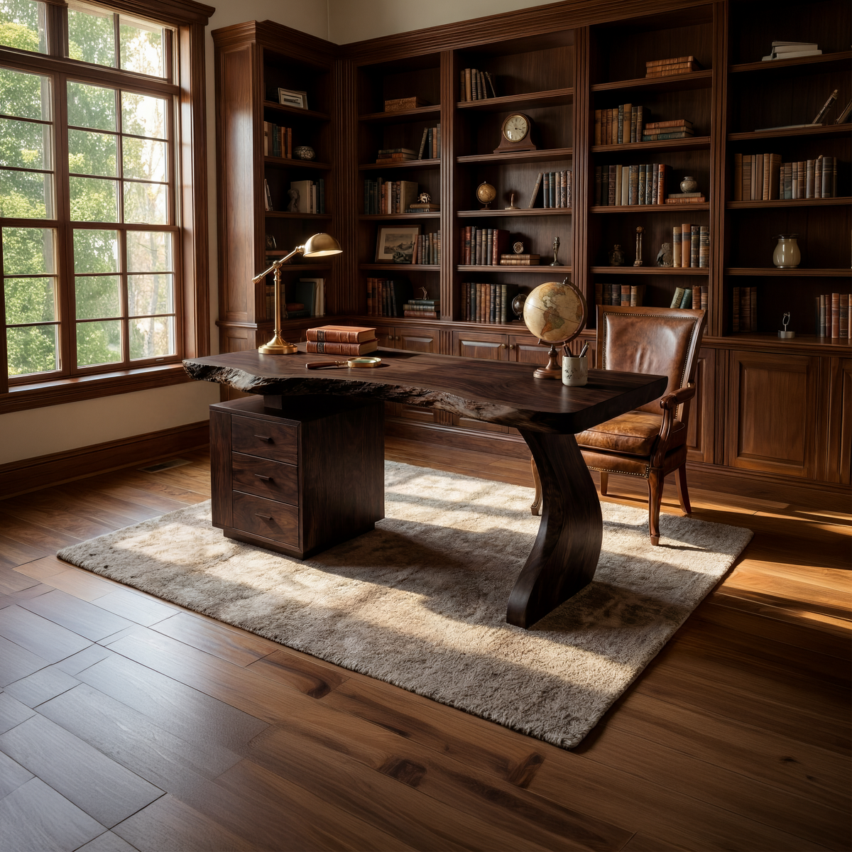 Contemporary Desk With Storage For Curated Home Office