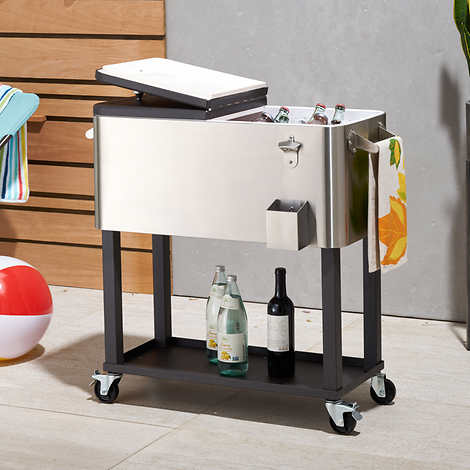 TRINITY Stainless Steel Cooler With Cover, 100 Quart - TXK-0804