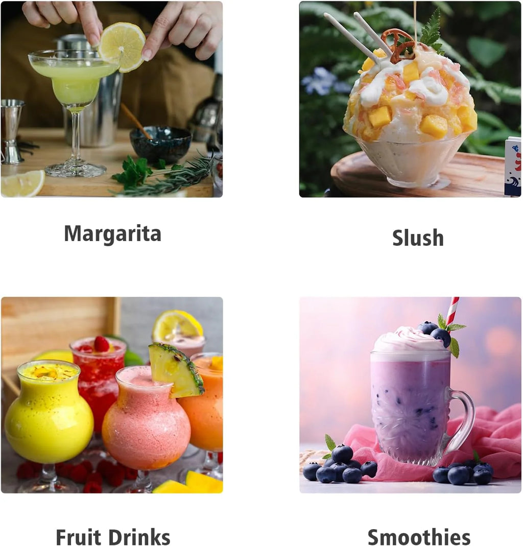 AnyDoor Commercial Slushy Machine, 30L, 1000W, Stainless Steel, Blue - 300-X