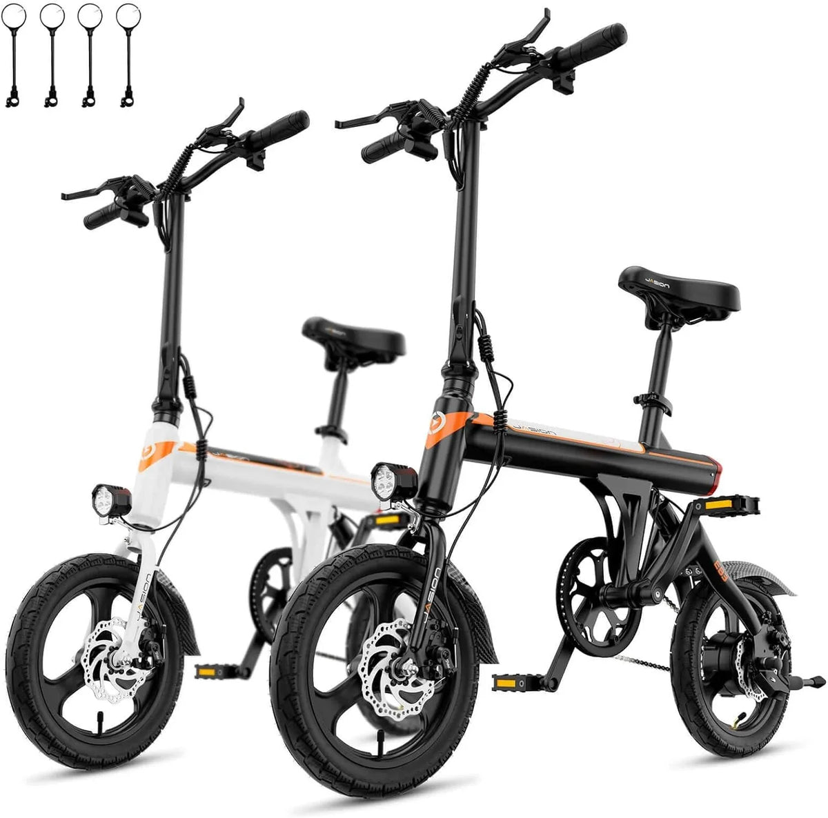 Jasion 14 Inch Folding Electric Bike, 21 Mph, 500W Peak Motor, 270Wh Battery - EB3