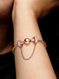 Clear Pavé Safety Chain Clip Charm