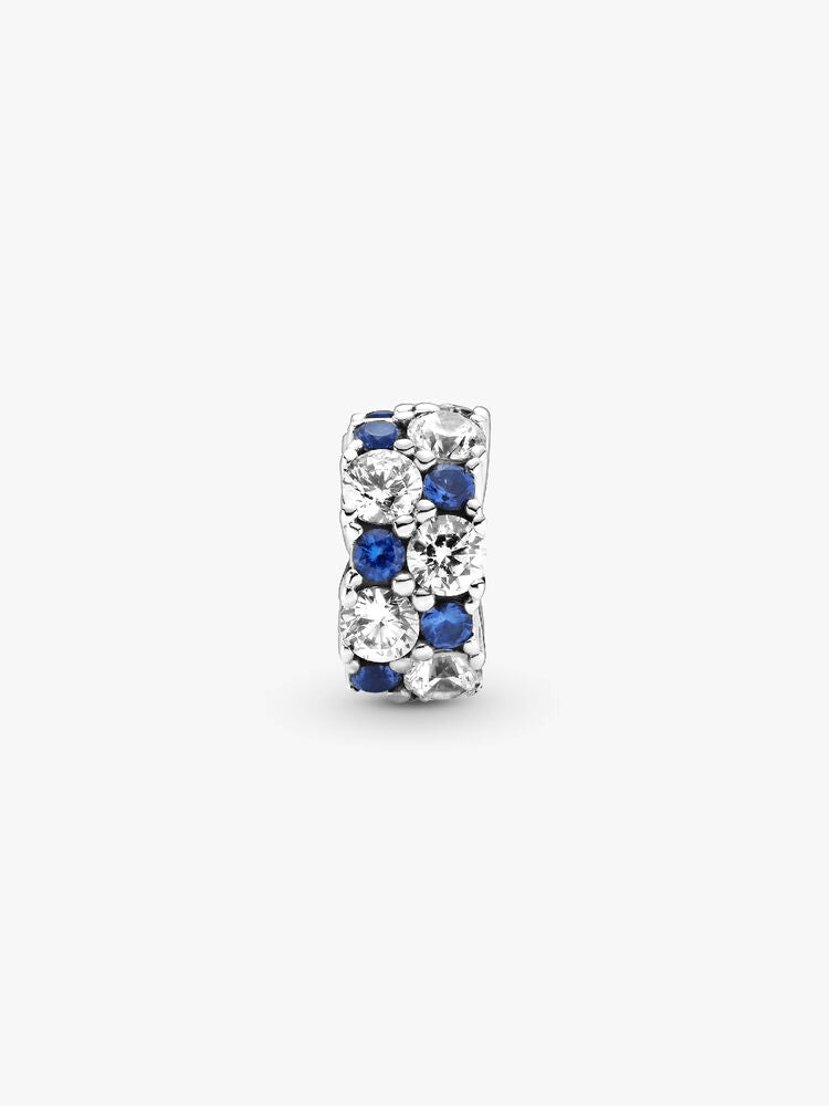 Clear & Blue Sparkling Clip Charm
