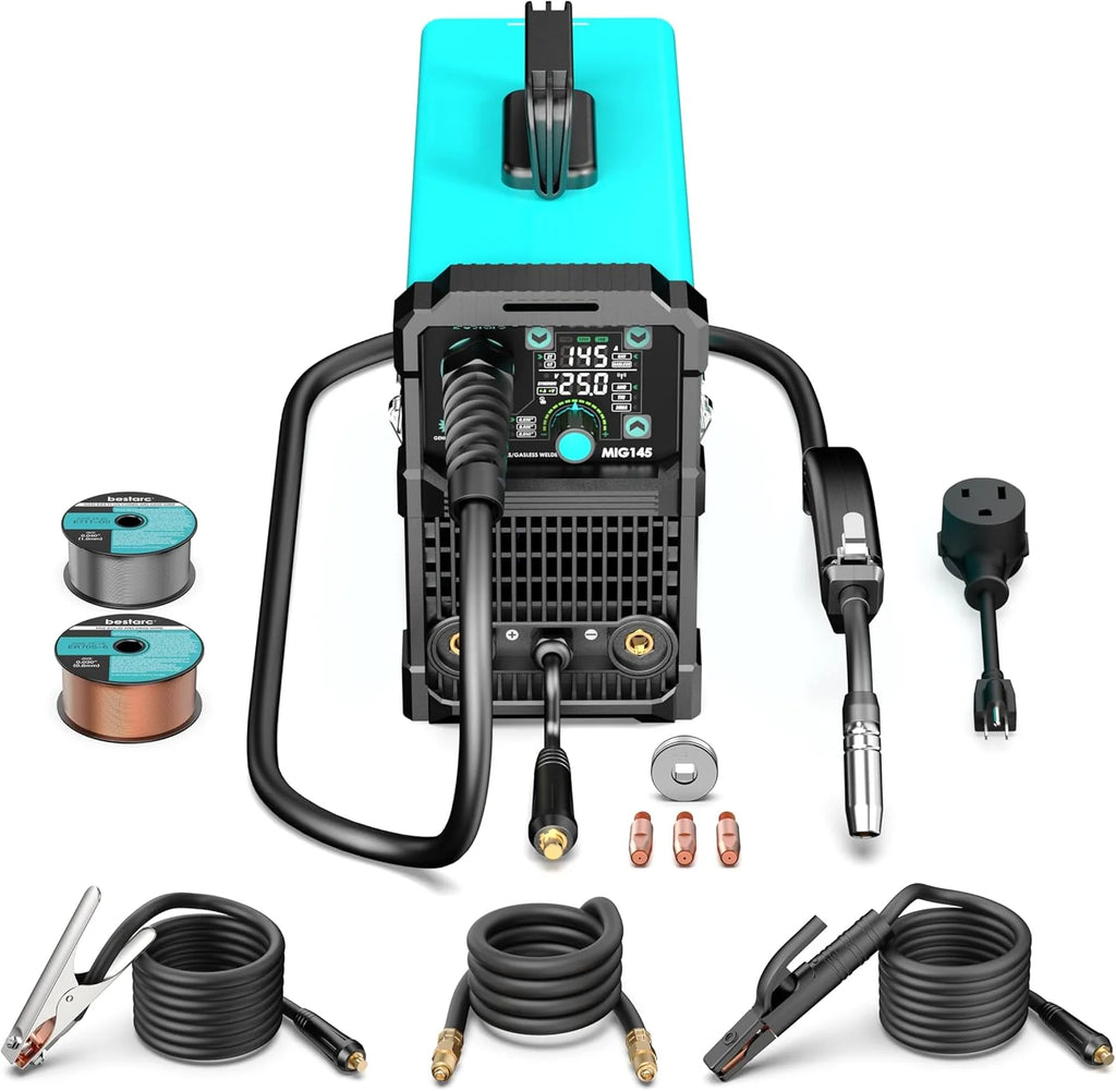 bestarc 145A 3-in-1 MIG Welder, 110V/220V - MIG145-9GEN-110/220V, MIG145-1122