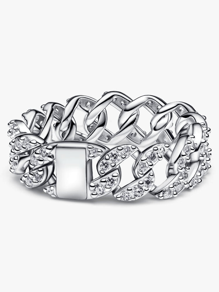 Pavé Cuban Chain Ring