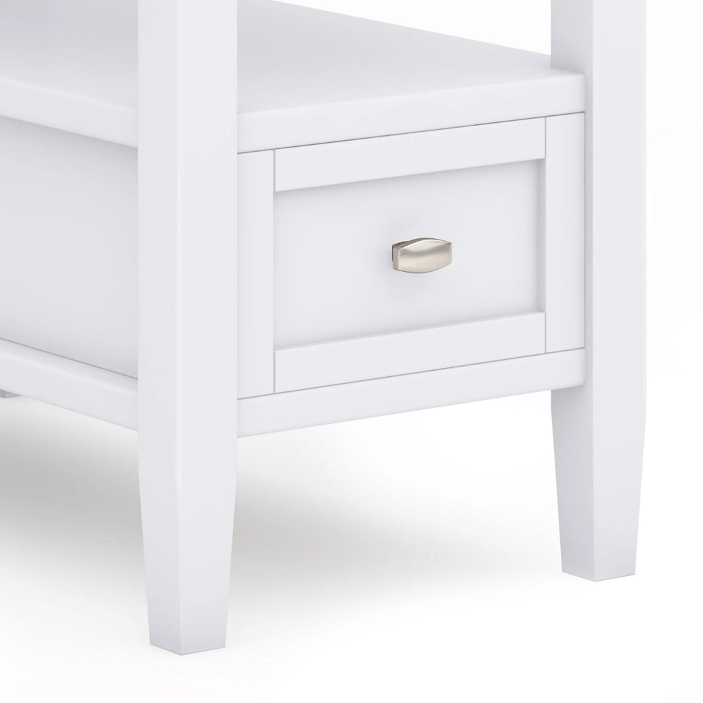Solid Wood Narrow Side Table, 14 in Wide, 24 in D x 14 in W x 20 in H