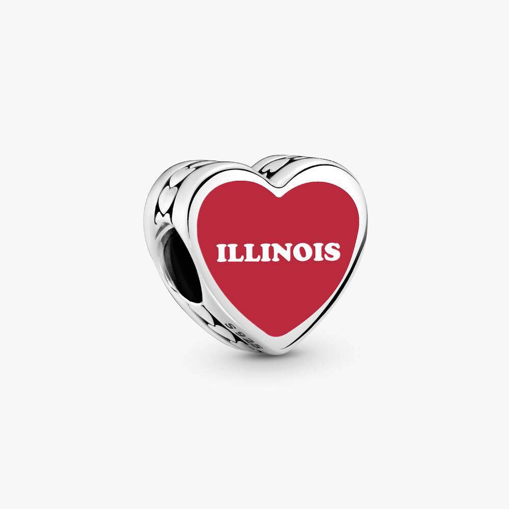 Illinois Heart Charm