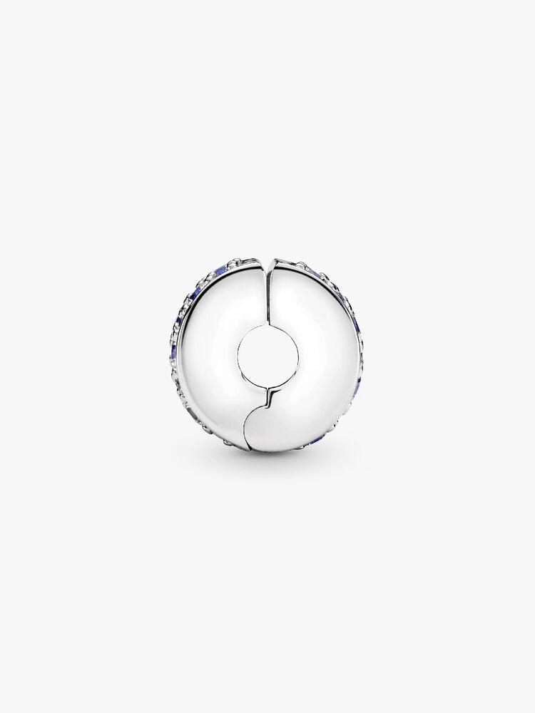 Blue Pavé Clip Charm