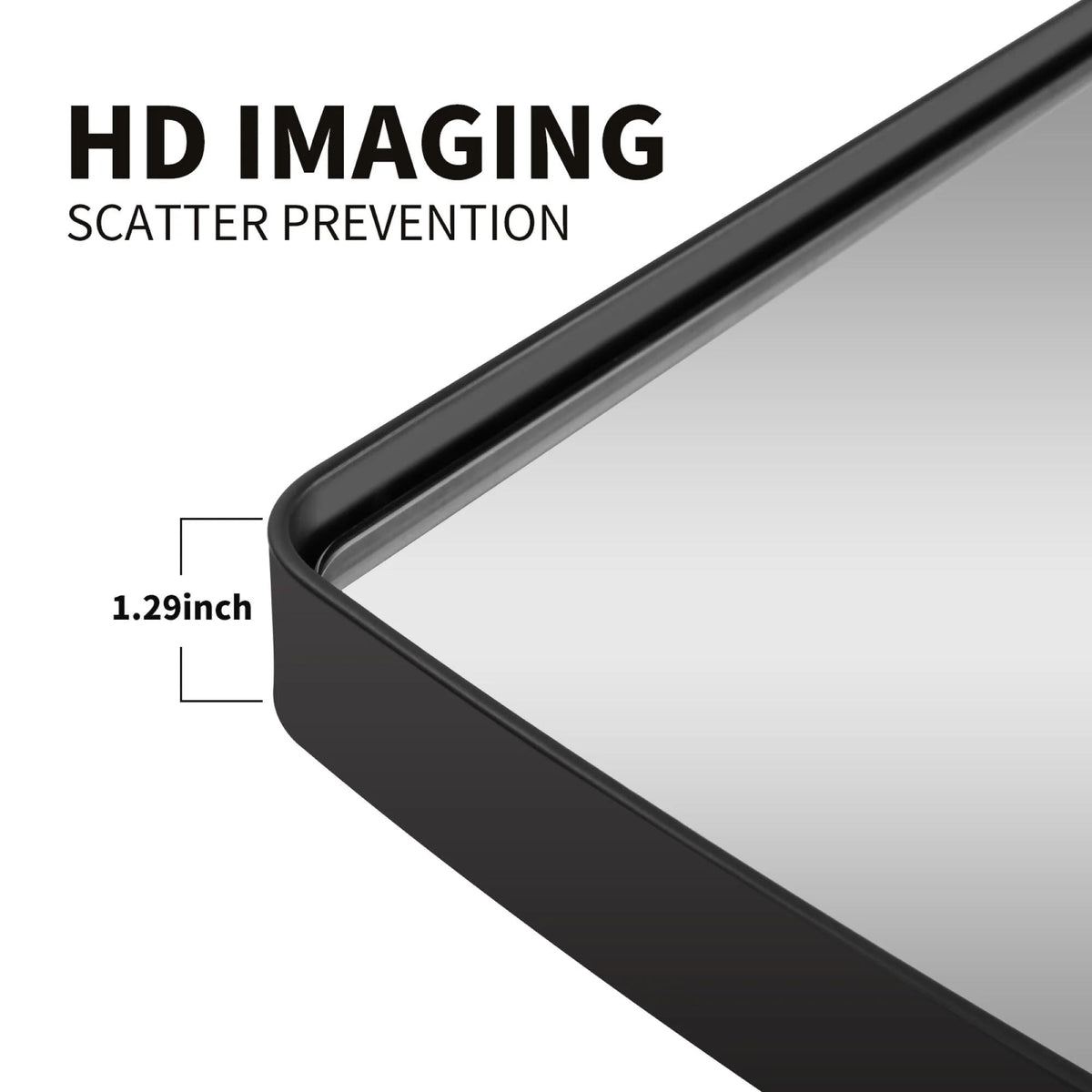 Oblong Metal Wall Mirror, 18 or 24 - Black, Gold, or Silver