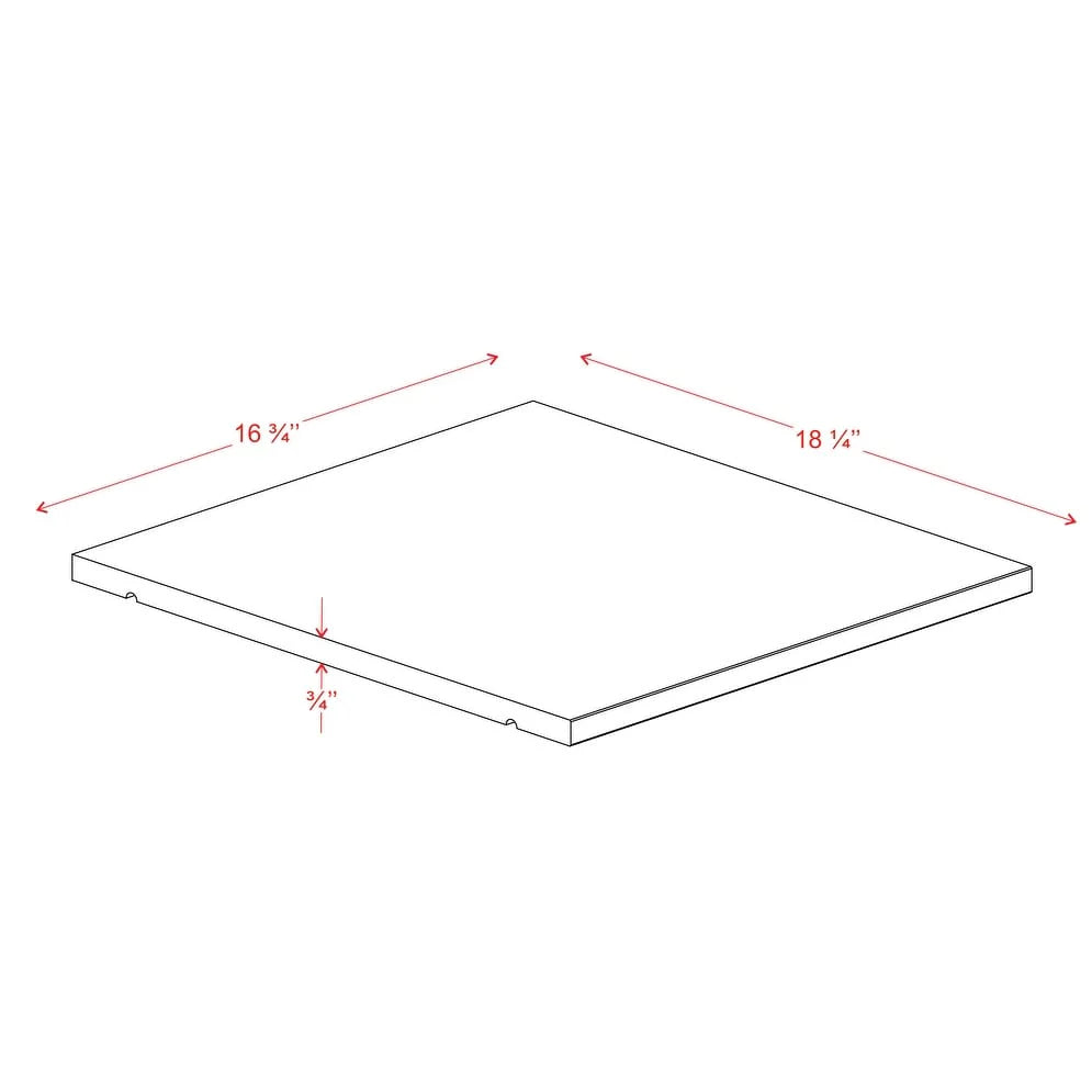 Solid Wood Wardrobe Shelves, Set Of 4, 16.75in W x 18.25in D x 0.75in H - Kyle Collection