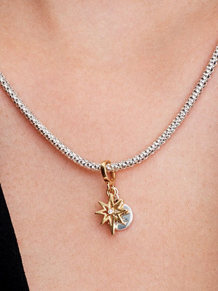 Engravable North Star Lab-grown Diamond Dangle Charm