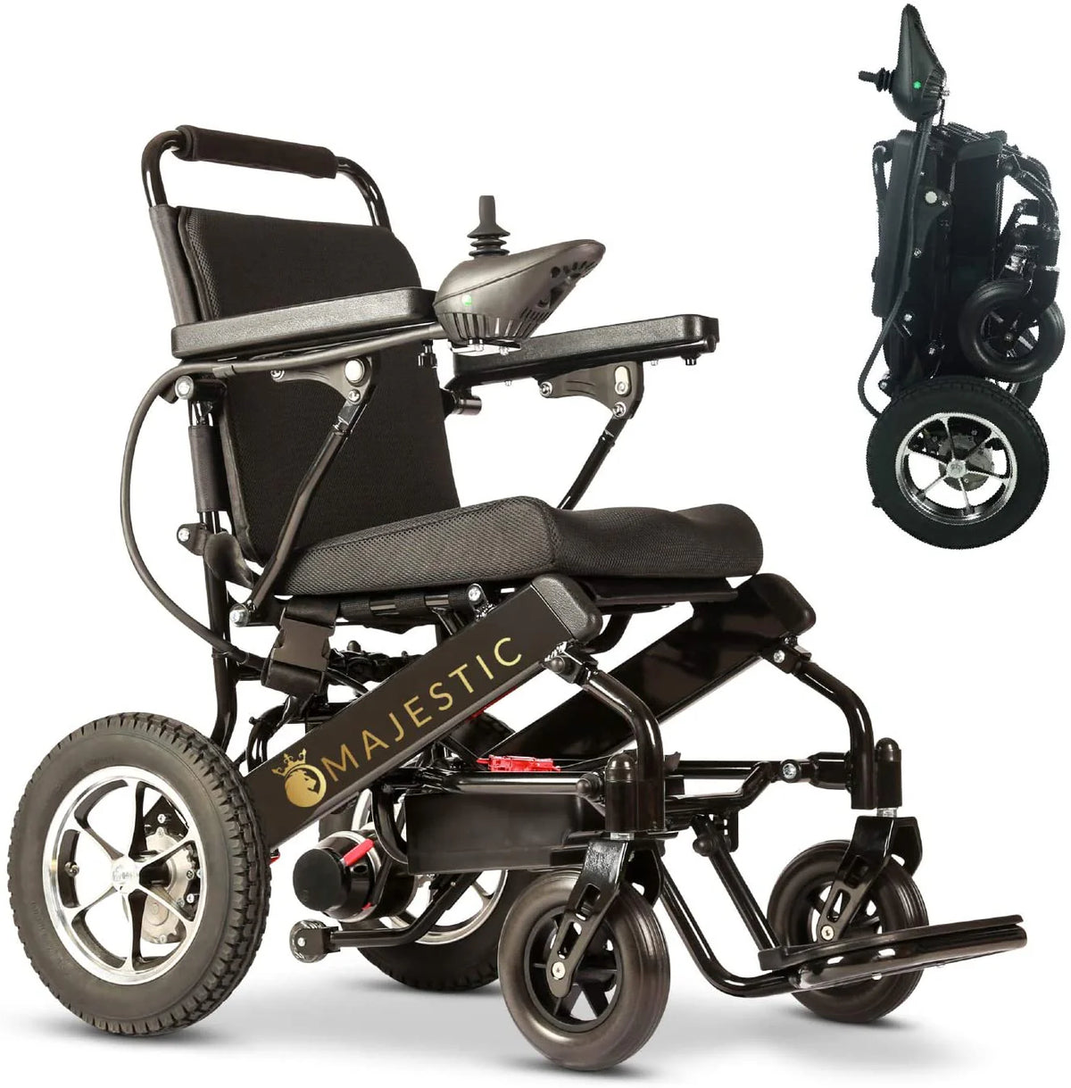 Comfy Go Folding Electric Power Wheelchair, 17.5 Seat Width