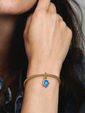 Opalescent Blue Hamsa Hand Dangle Charm