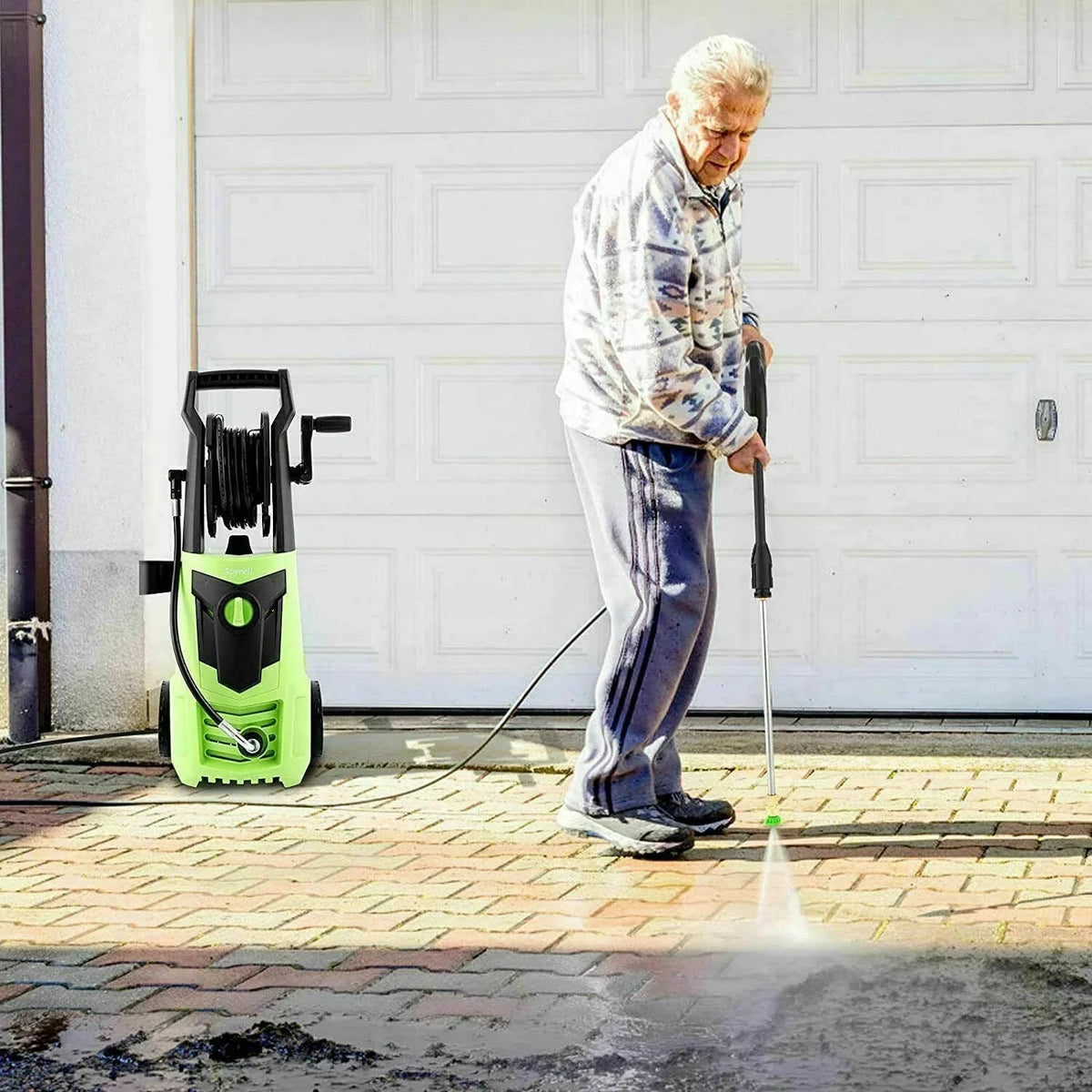 Suyncll Electric Cold Water Pressure Washer 3000 PSI 2.4 GPM Blue/Green