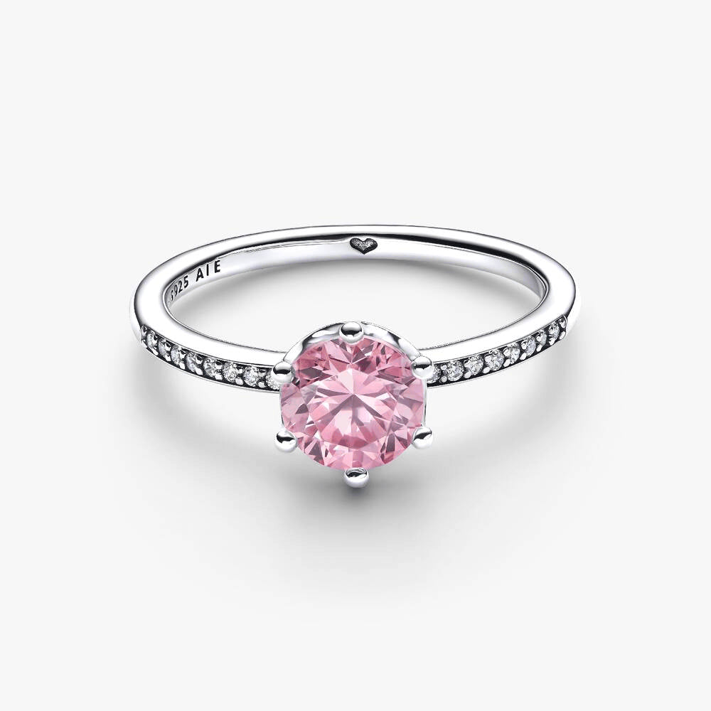 Pink Sparkling Crown Ring